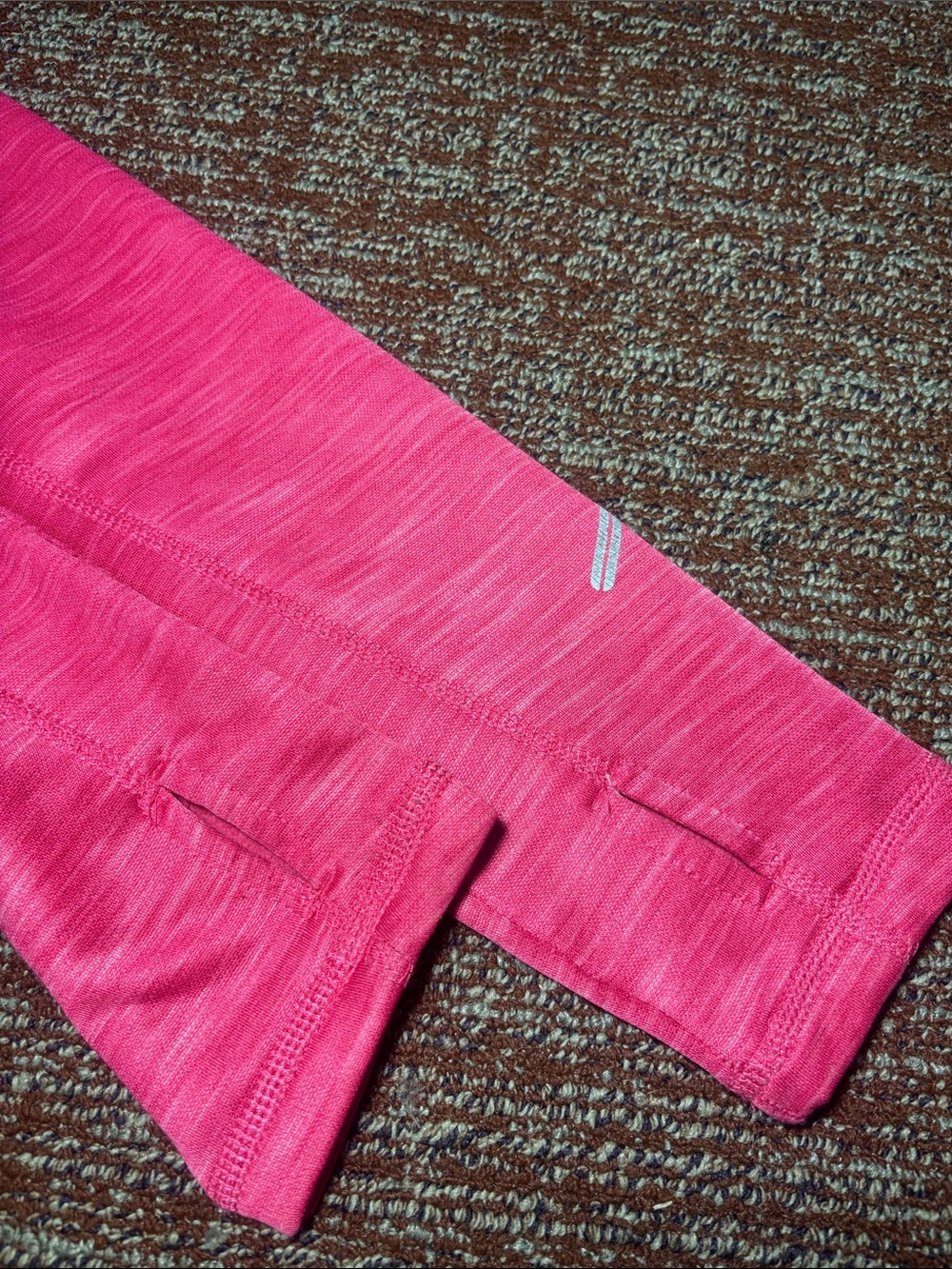 Bright pink Heathered hoodie athletic Athleisure pullover sweatshirt large - Picture 6 of 14